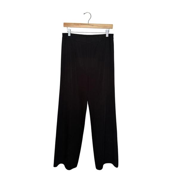 Exclusively Misook Pull On Elastic Waist Pants Women’s Size M Black Acrylic - Picture 1 of 5